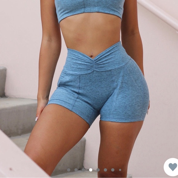 Bombshell Sportswear Blue Athletic Shorts - Picture 3 of 8